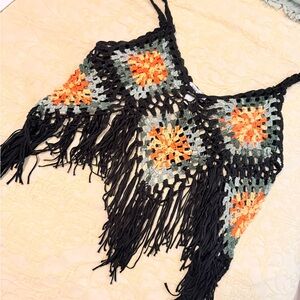 ViVI Multicolor Crochet Top